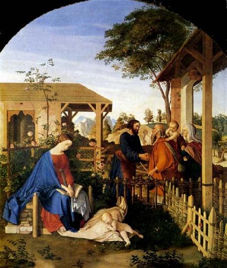 Julius Schnorr von Carolsfeld The Family of St John the Baptist Visiting the Family of Christ oil painting picture